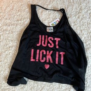 Black crop top Just Lick It